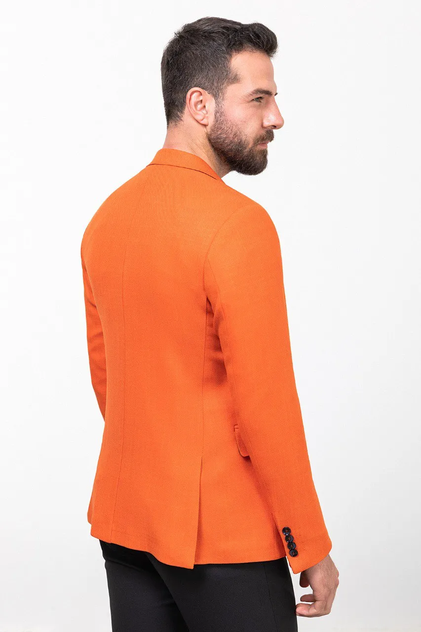 Bojoni Pezza Slim Fit Orange Blazer