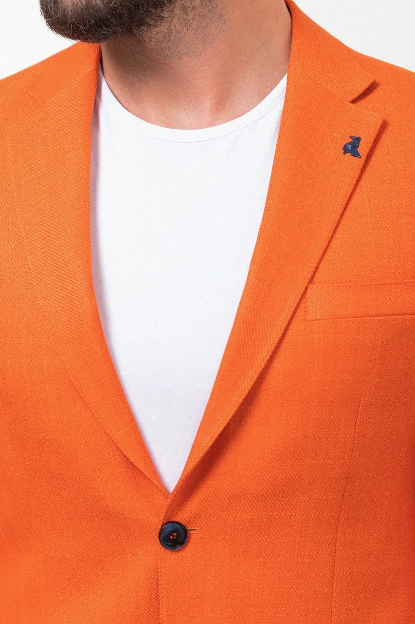 Bojoni Pezza Slim Fit Orange Blazer