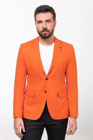 Bojoni Pezza Slim Fit Orange Blazer