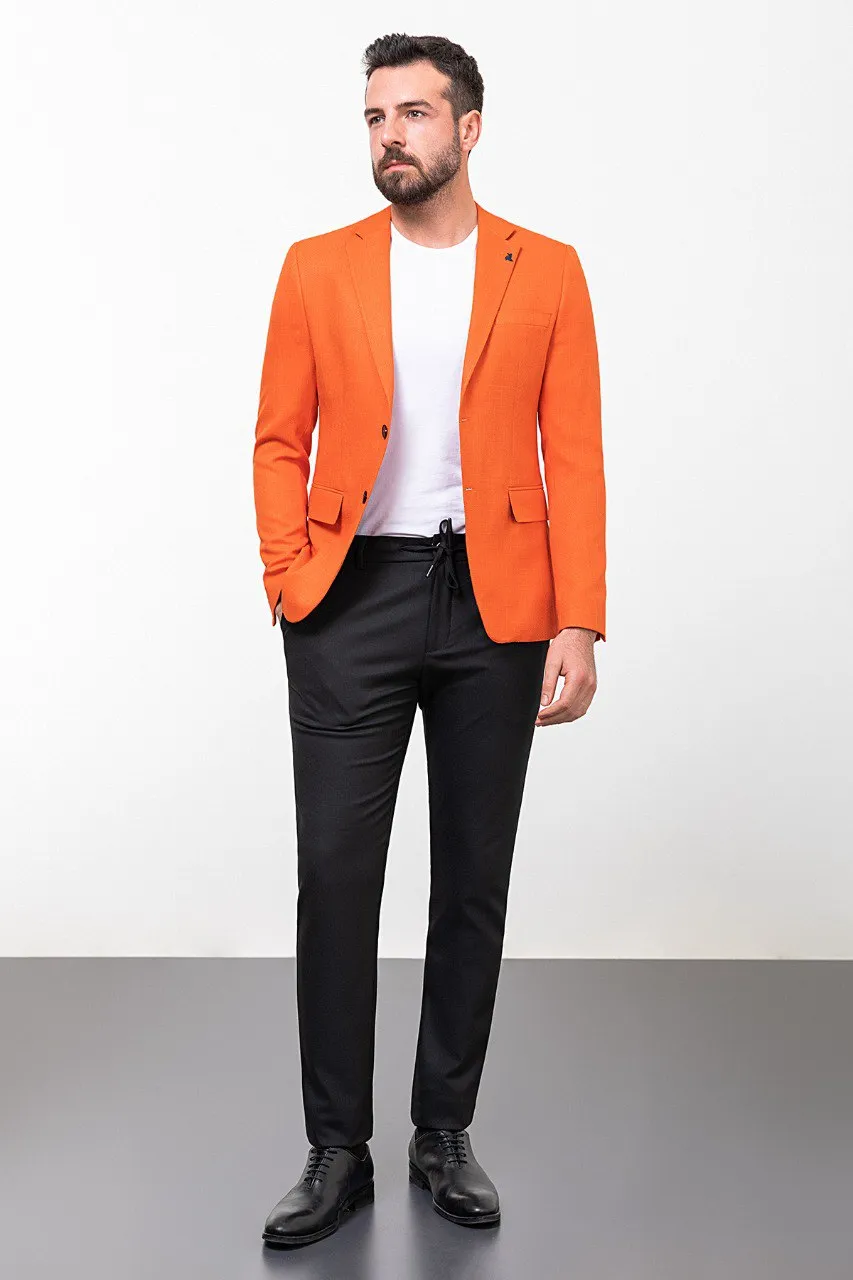 Bojoni Pezza Slim Fit Orange Blazer