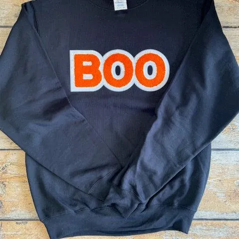 BOO Crewneck Sweatshirt-Adult Small