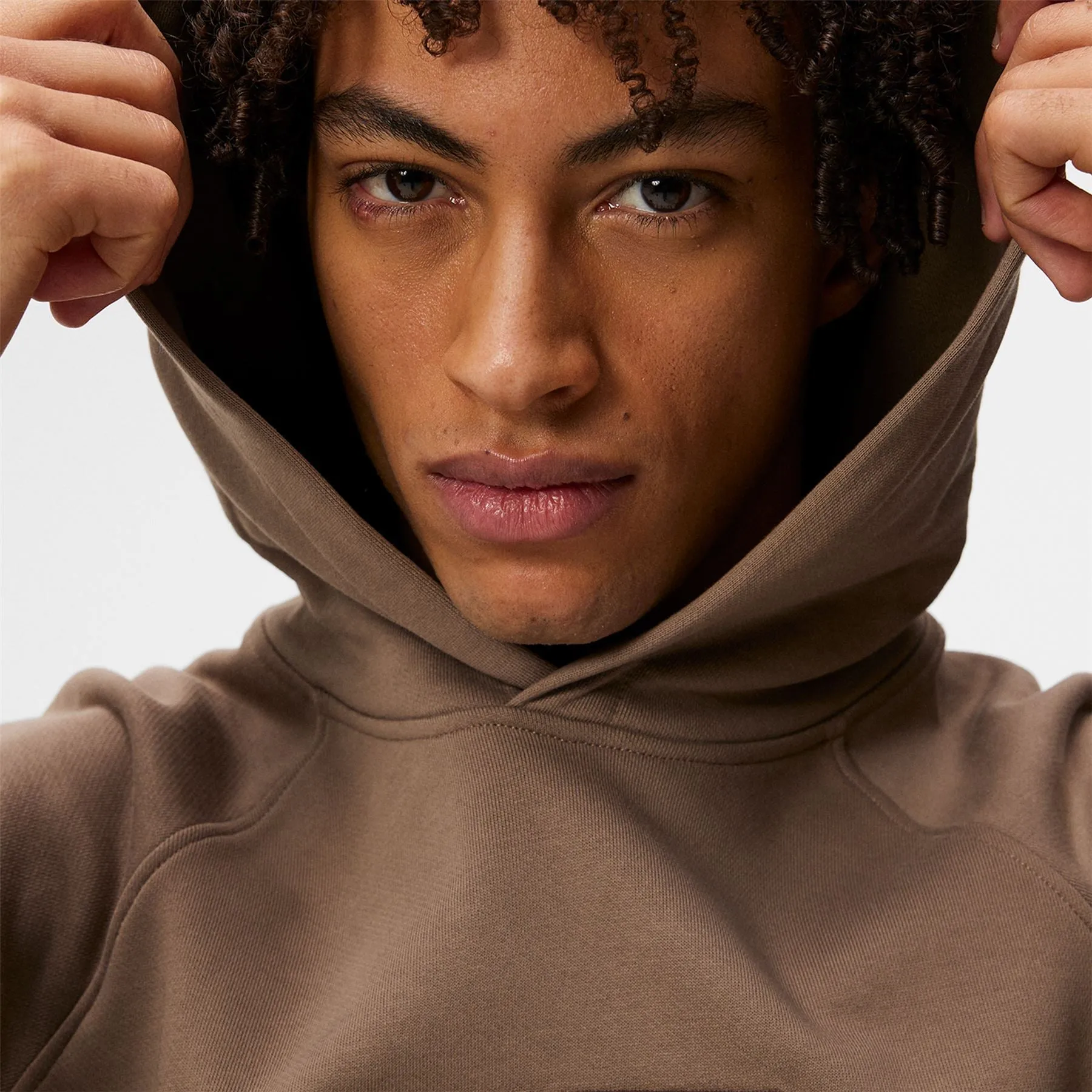 Callan Relaxed Fit Cotton Jersey Bridge Hoodie Walnut - SS24