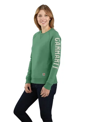 Carhartt Women's Crewneck Graphic Sweatshirt_Boreal Heather