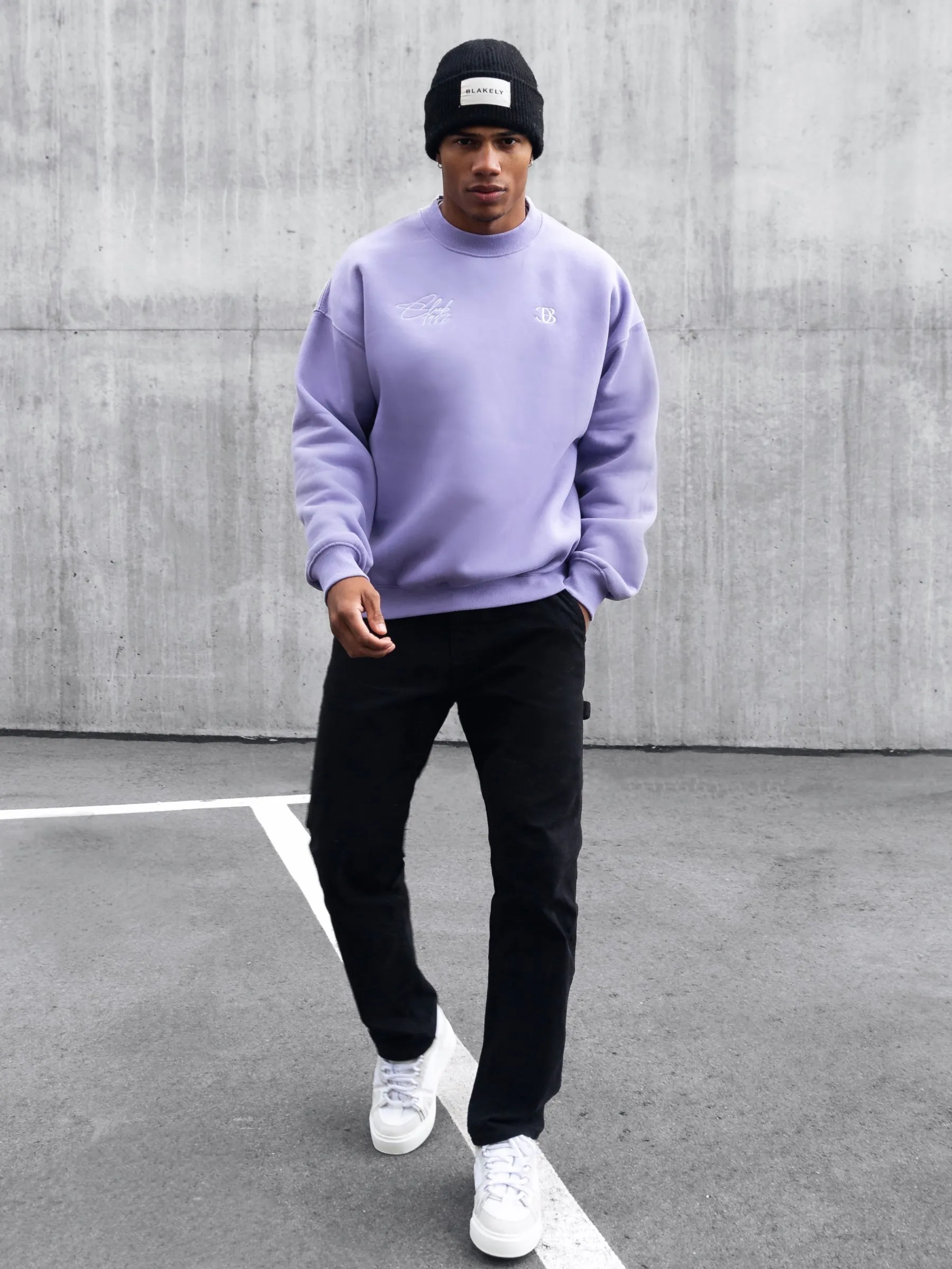 Club Relaxed Jumper - Violet