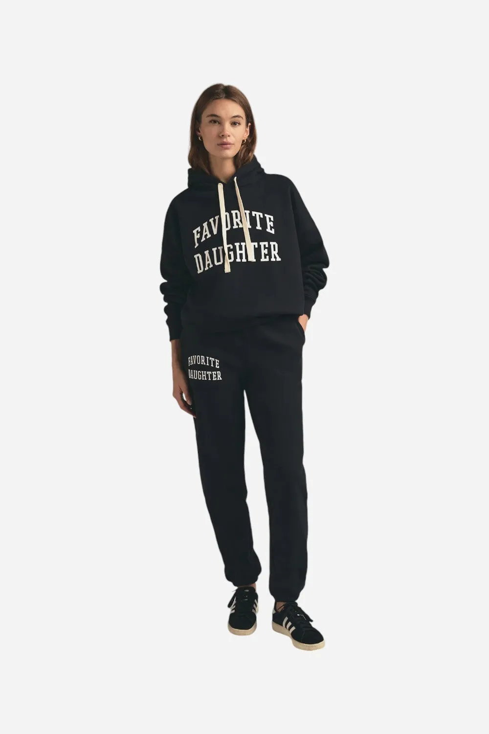 Favorite Daughter The Collegiate Hoodie in Black