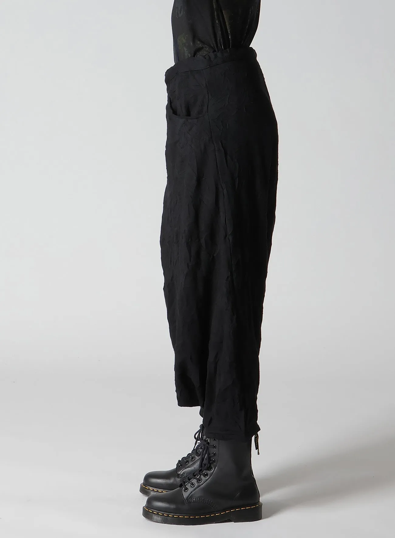 FRENCH TERRY DOUBLED FRONT BUTTON PANTS