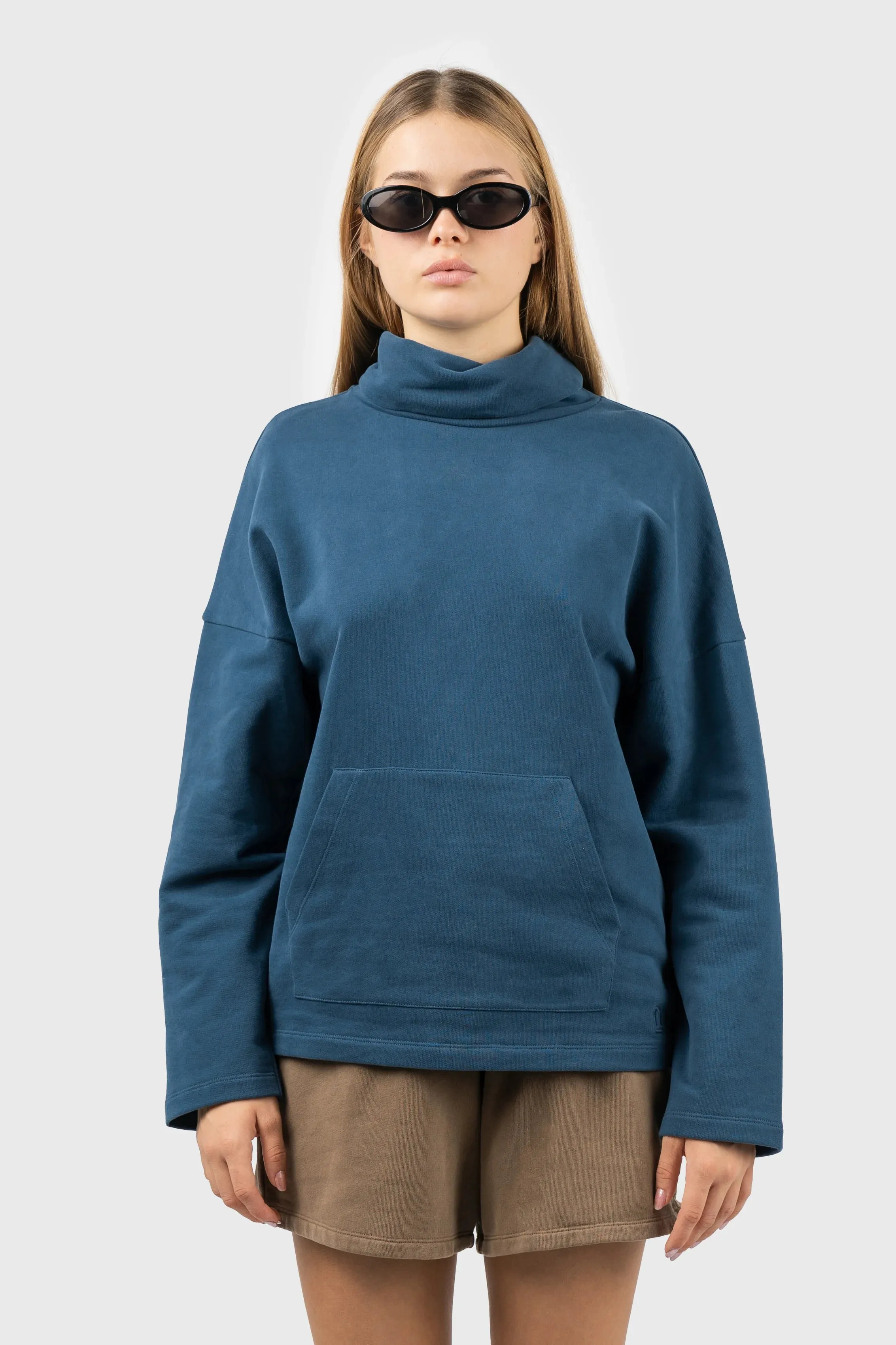 Funnel Neck Sweatshirt with dropped shoulder