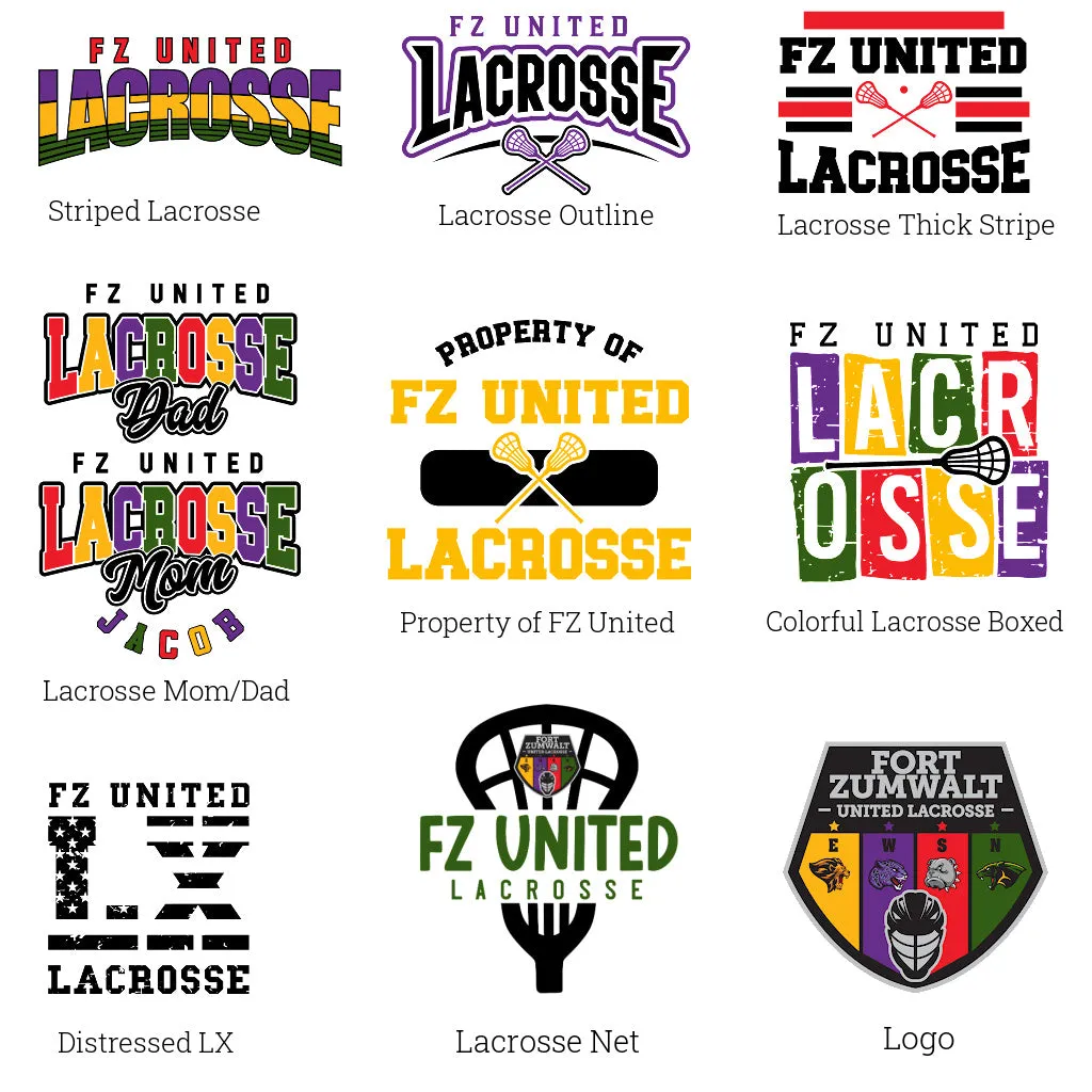 FZ United Boys Lacrosse Sandwash Hoodie Sweatshirts