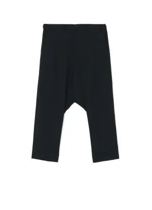 GABARDINE DROP CROTCH PANTS