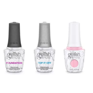 Gelish Combo - Base, Top & Pink Smoothie