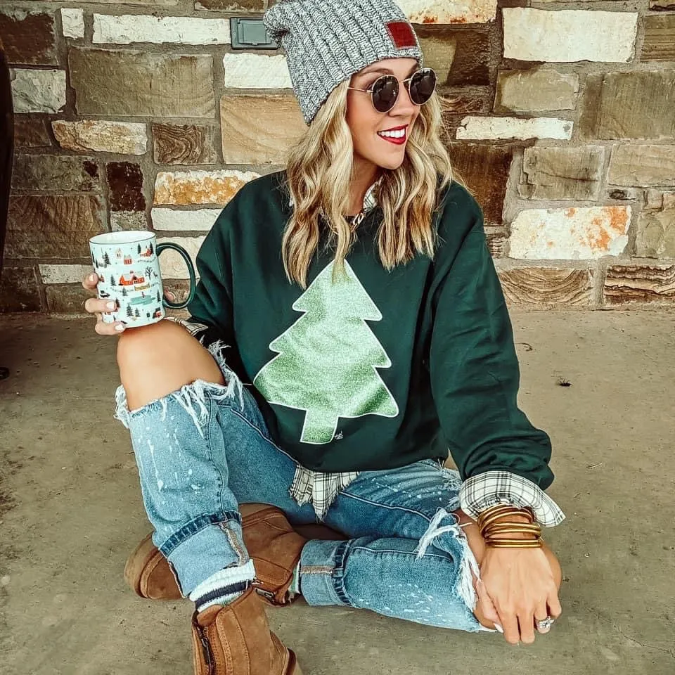 Green Glitter Sweatshirt