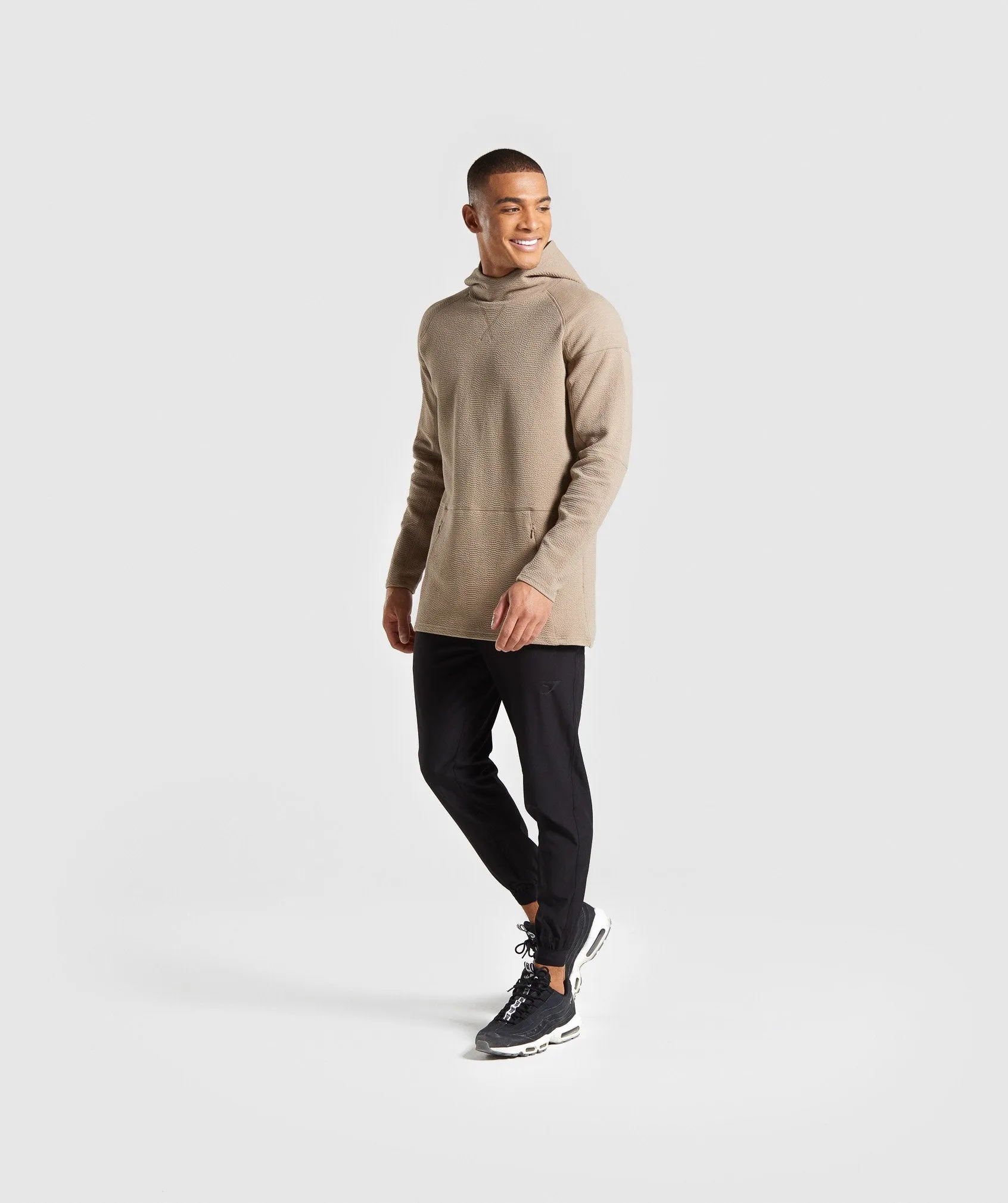 Gymshark Textured Pullover - Driftwood Brown