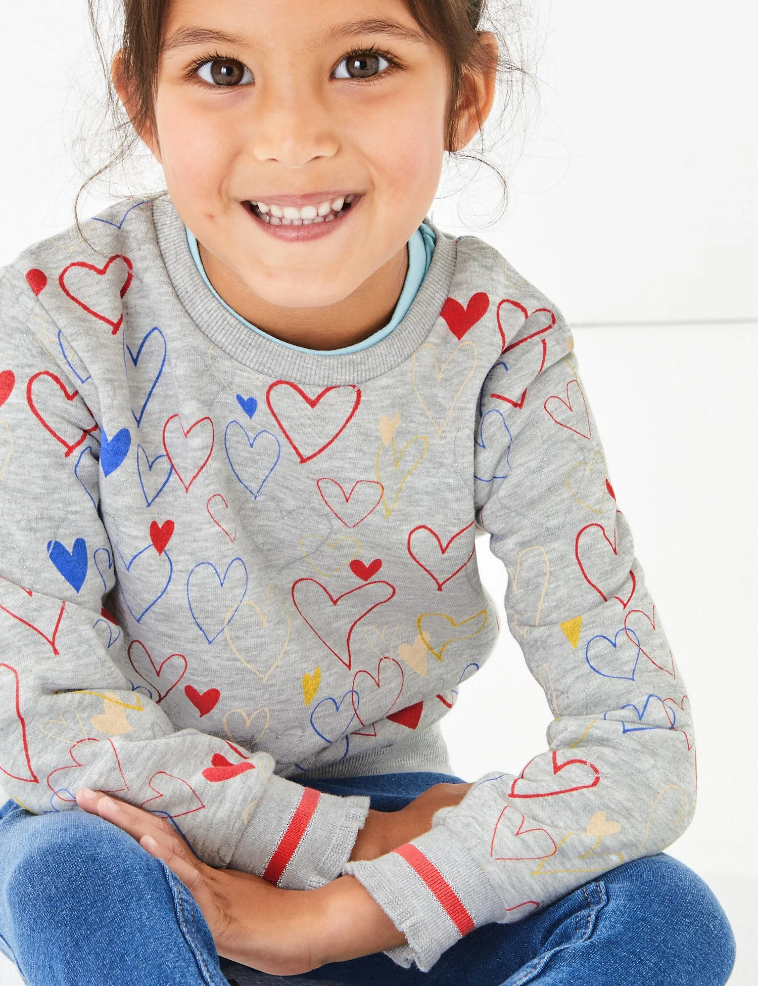 Heart Print Sweatshirt