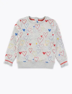 Heart Print Sweatshirt