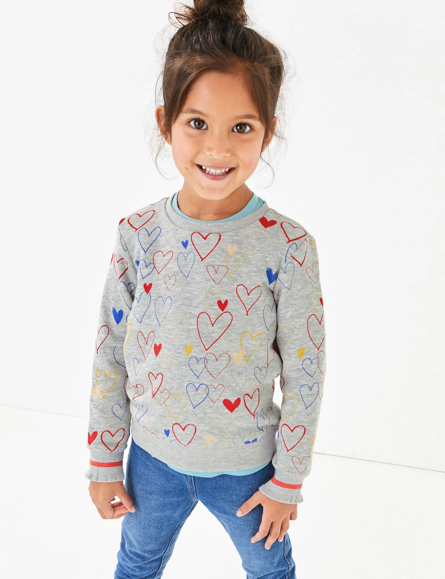 Heart Print Sweatshirt