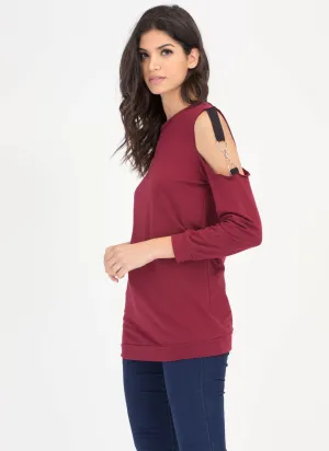 Hold Up Cold Shoulder Sweatshirt Dress