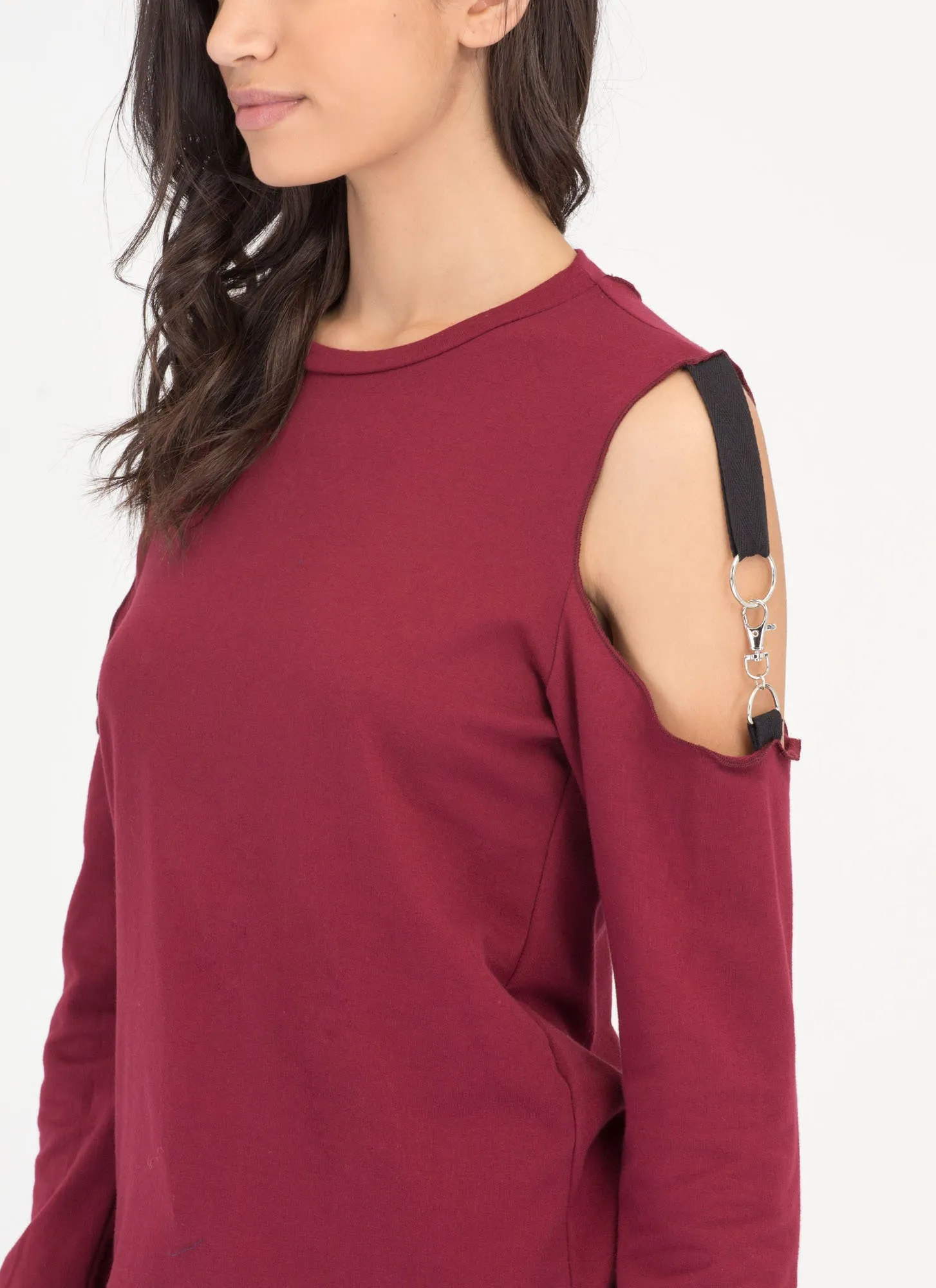 Hold Up Cold Shoulder Sweatshirt Dress