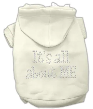 It's All About Me Rhinestone Hoodies Cream XXL (18)