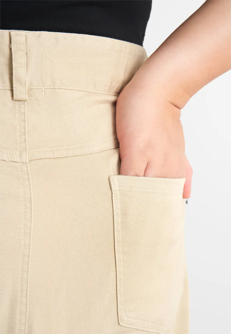 Jazz Soft Stretch Wide Leg Khaki Pants