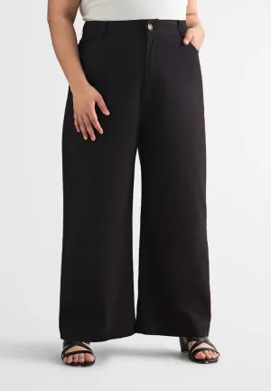 Jazz Soft Stretch Wide Leg Khaki Pants