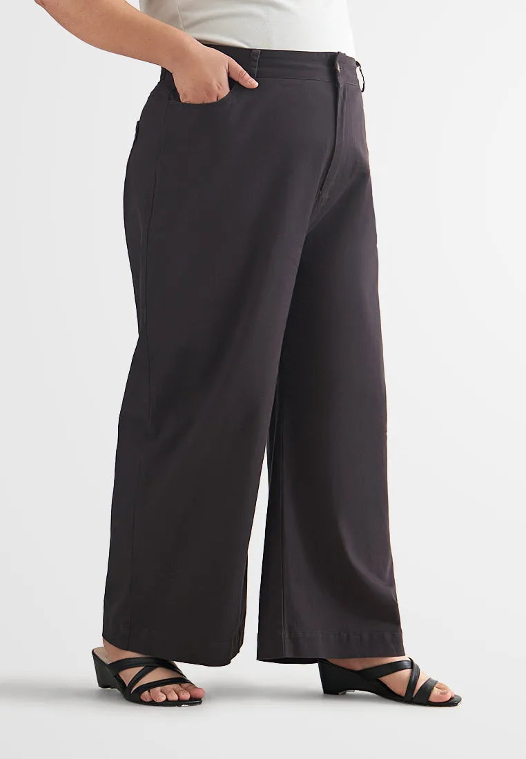 Jazz Soft Stretch Wide Leg Khaki Pants