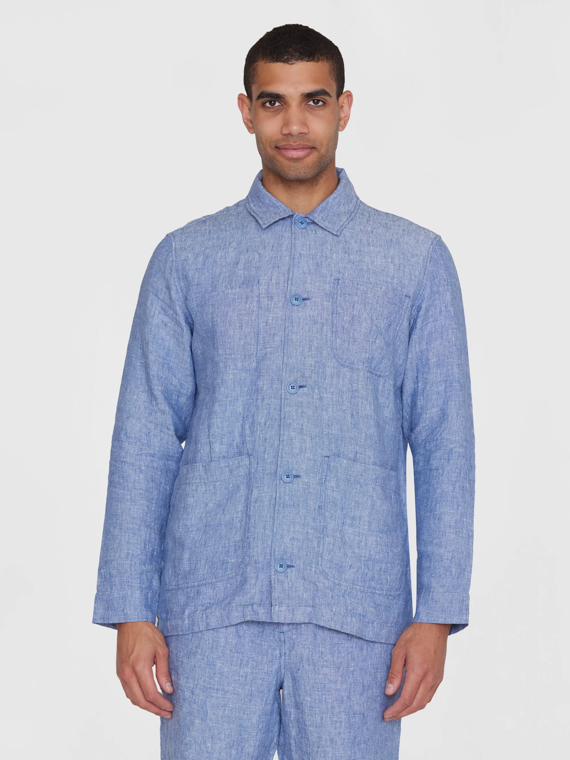 Linen overshirt - Moonlight Blue