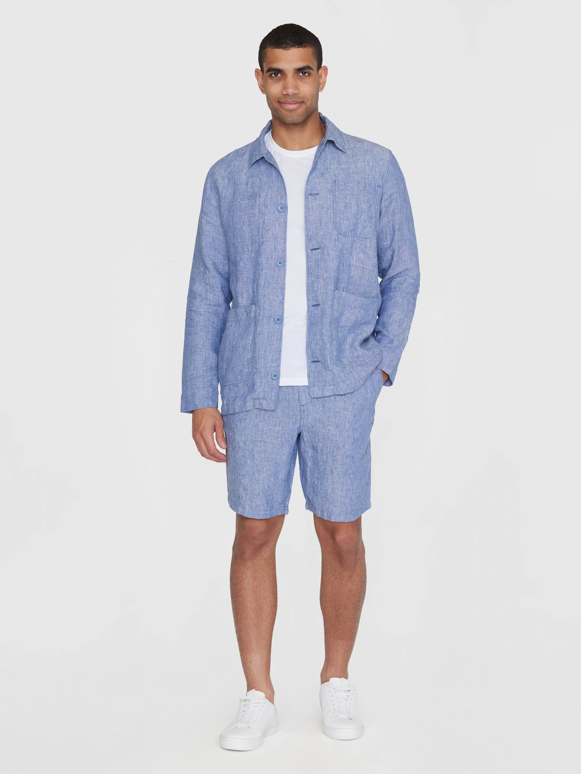 Linen overshirt - Moonlight Blue