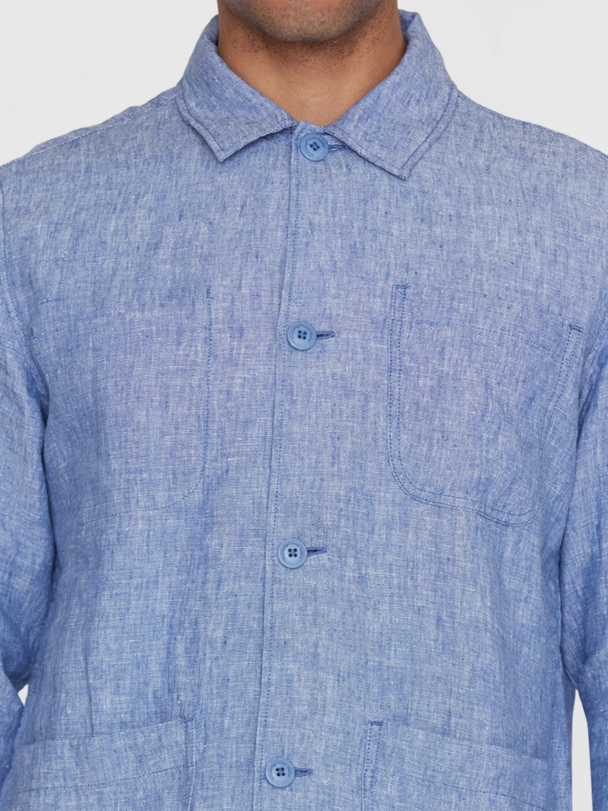 Linen overshirt - Moonlight Blue