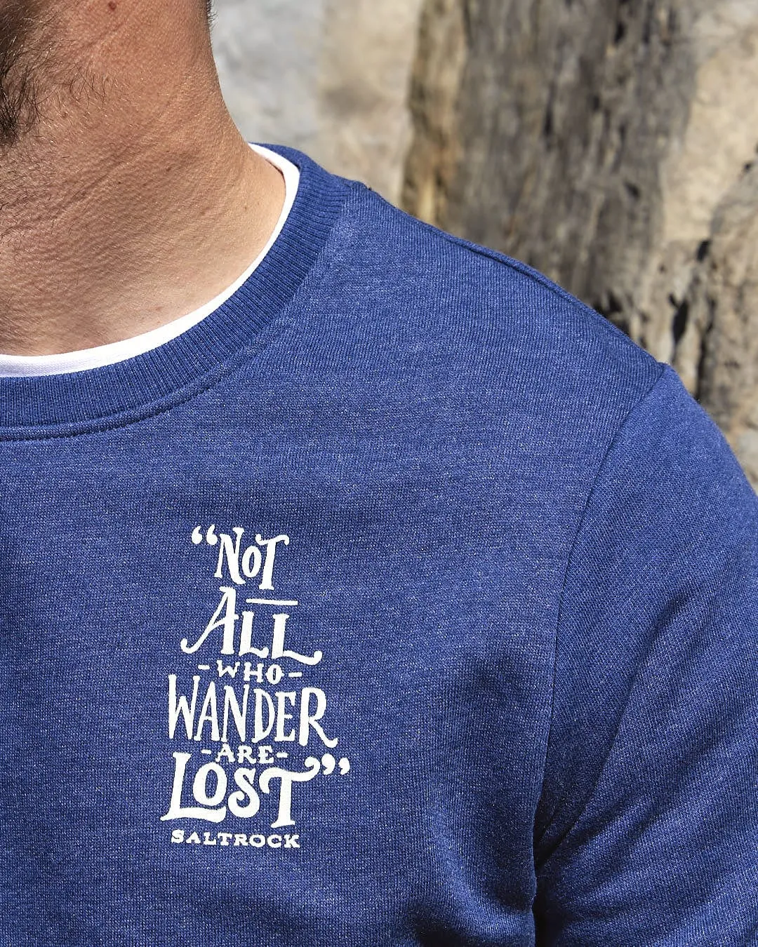 Lost Ships - Mens Crew Sweat - Dark Blue