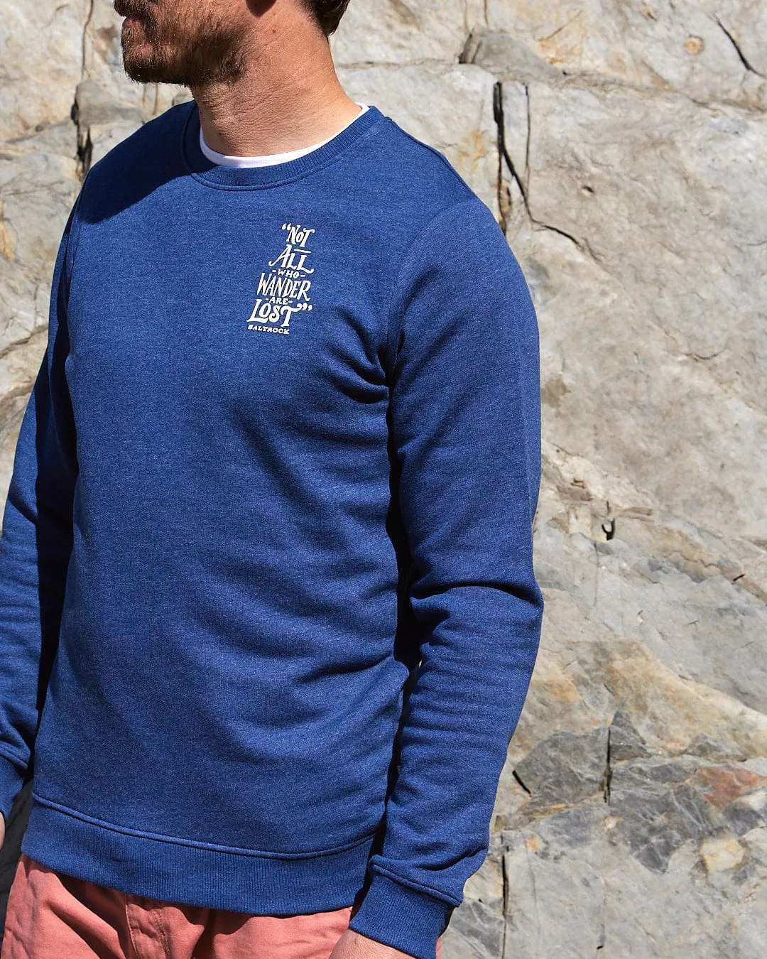 Lost Ships - Mens Crew Sweat - Dark Blue