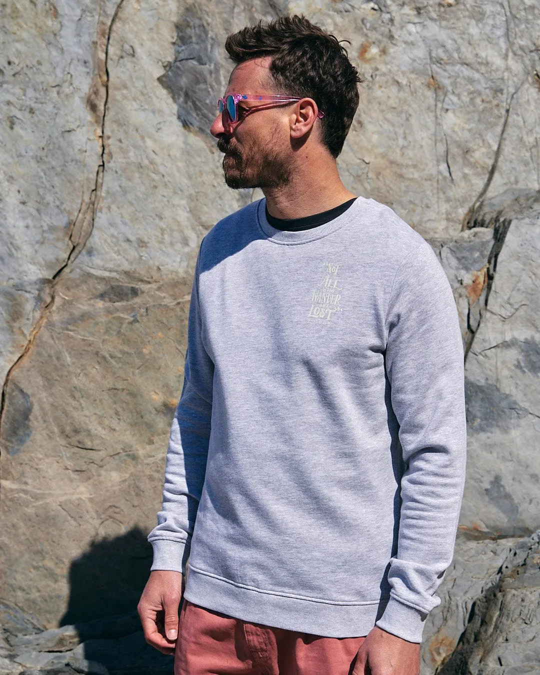 Lost Ships - Mens Crew Sweat - Grey