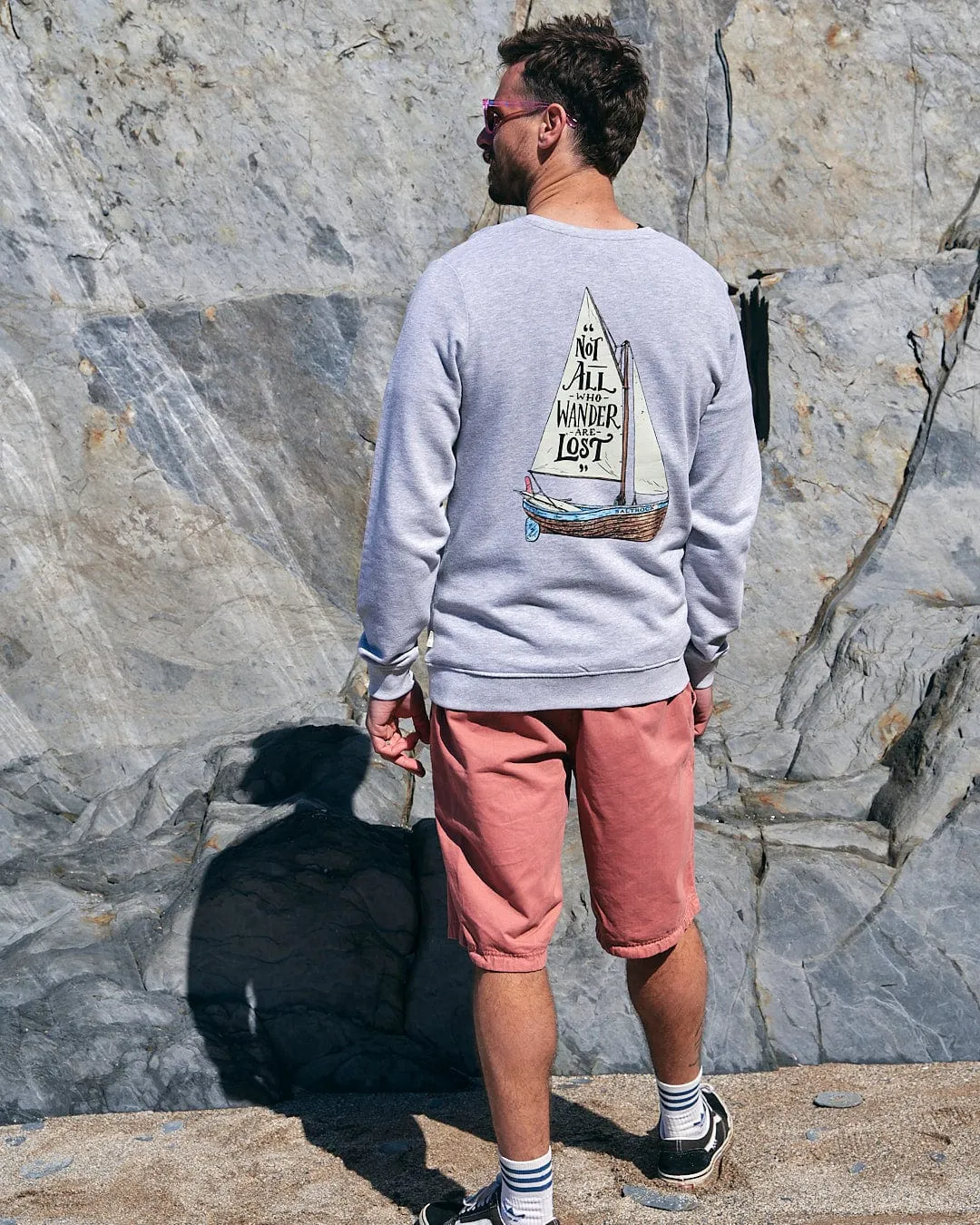 Lost Ships - Mens Crew Sweat - Grey