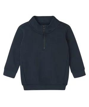 Navy - Baby ¼-zip sweatshirt