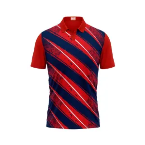 Next Print Customized Polo Neck Red Jersey NPTS31