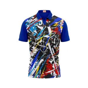 Next Print Customized Polo Neck Royal Blue Jersey NPTS08