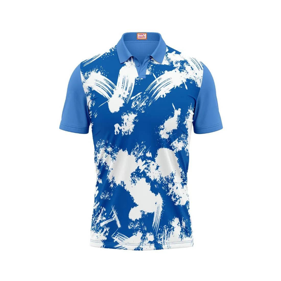 Next Print Customized Polo Neck Skyblue Jersey Design 22