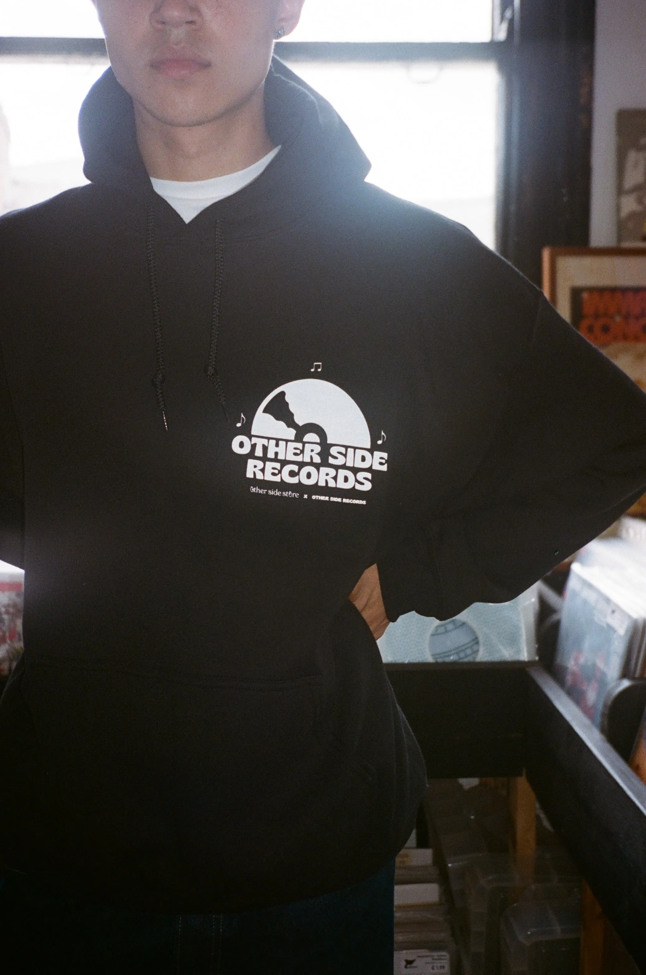 Other Side Store 'Records' Hoodie - Black