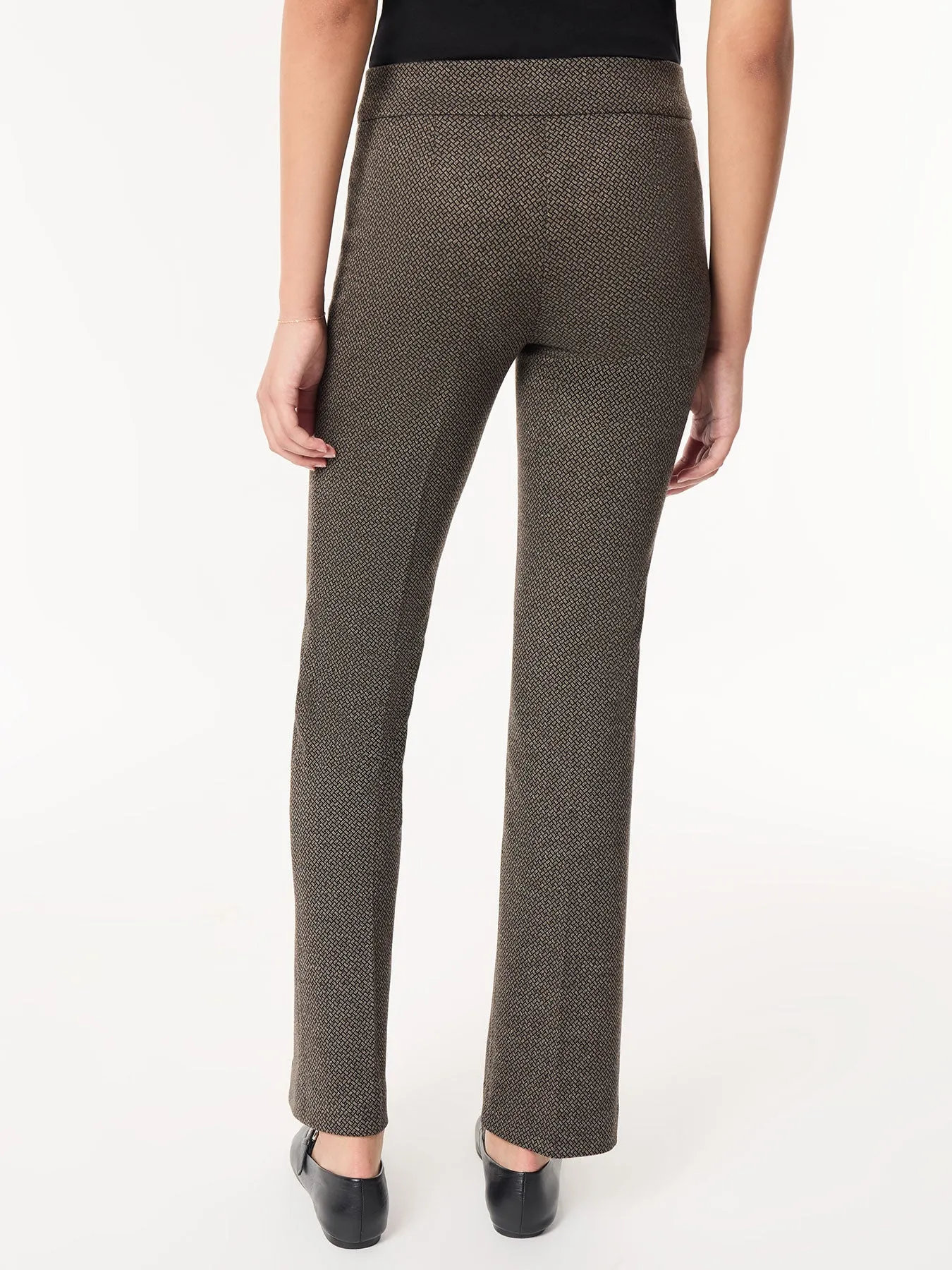 Petite Pull-On Boot Leg Pant, Knit Jacquard