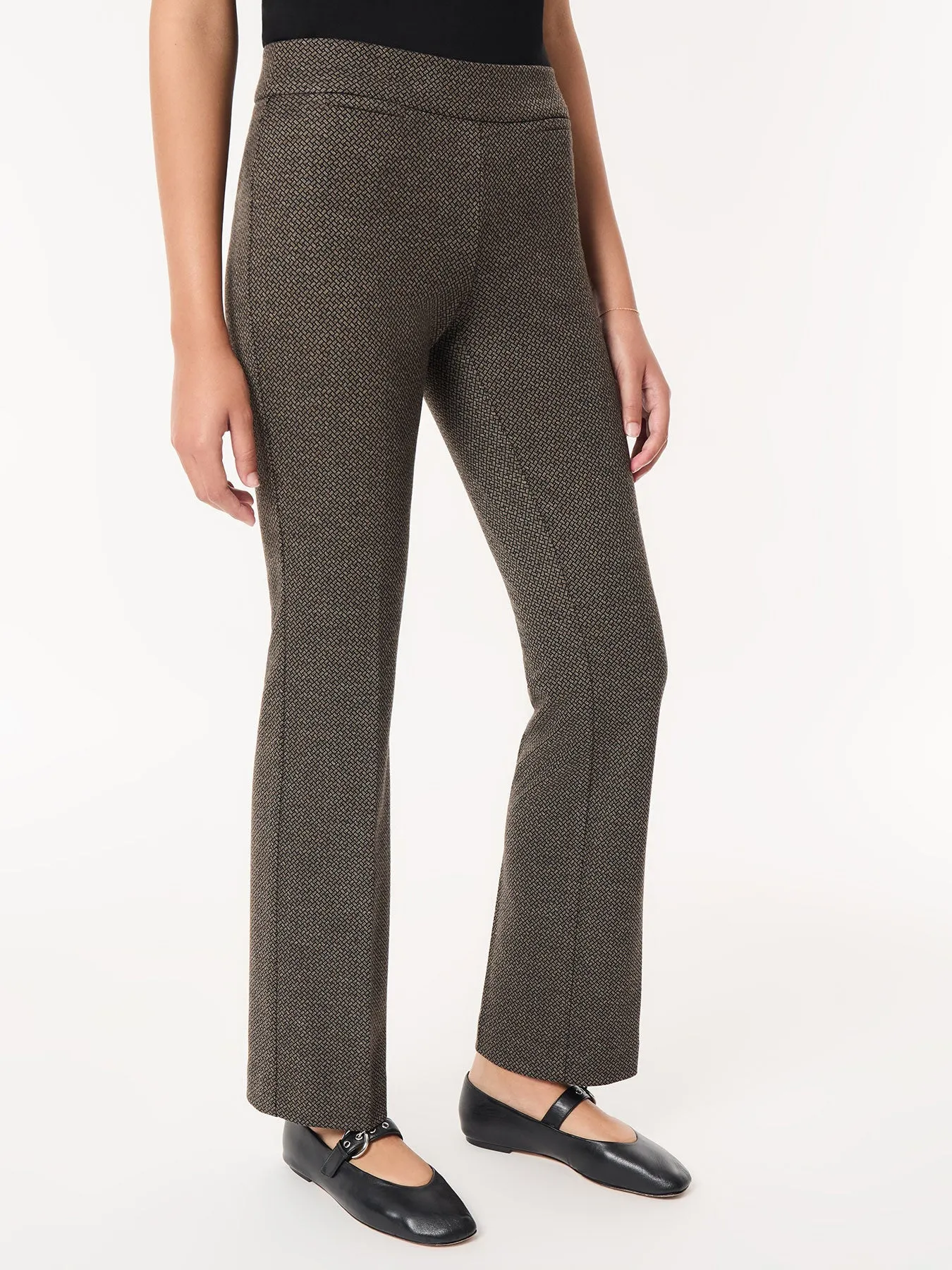 Petite Pull-On Boot Leg Pant, Knit Jacquard