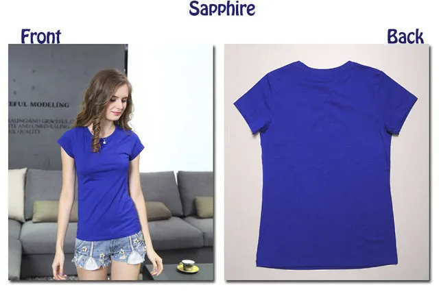 Plain Elastic Basic Cotton Casual Tees