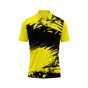 Polo Neck Printed Jersey Yellow NP50000116