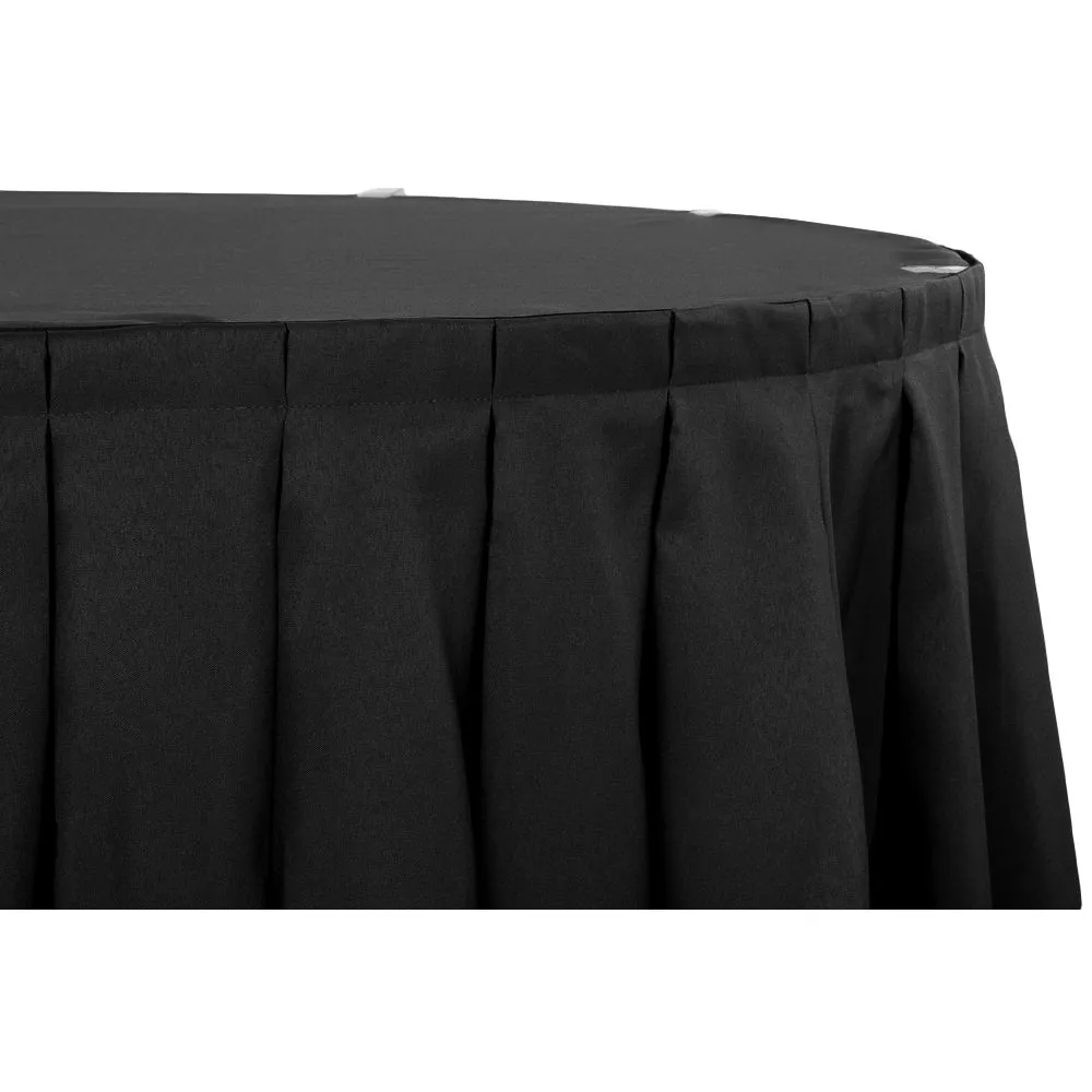 Polyester 21ft Table Skirt - Black