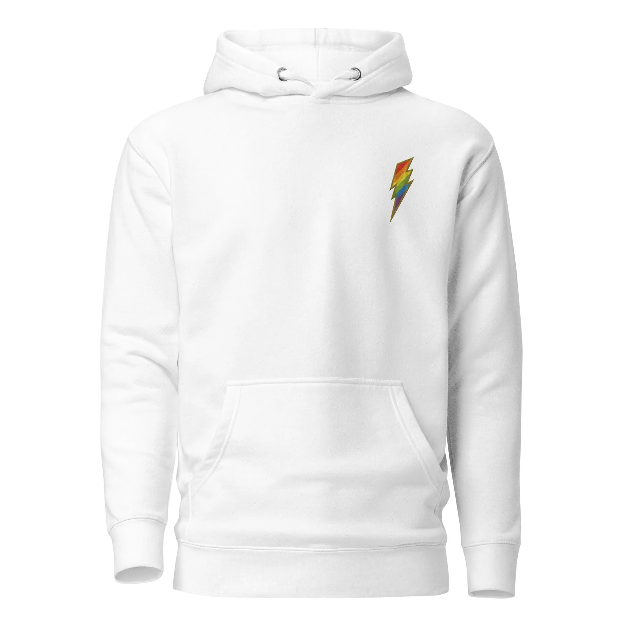 Rainbow Pride Lightning Embroidered Hoodie