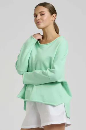 Raw V Long Sleeve Sweatshirt | Seafoam