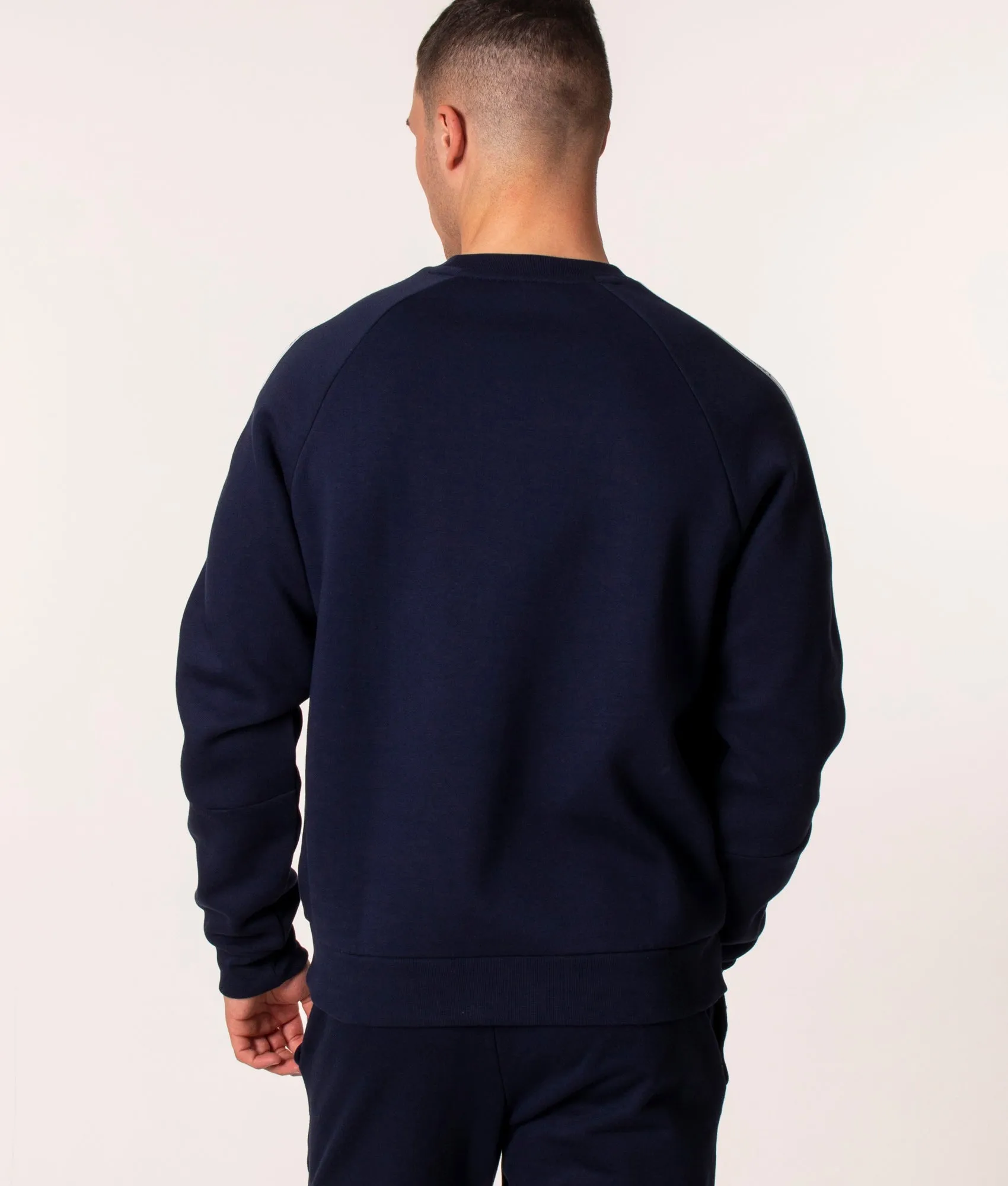 Relaxed Fit Tape Detail Fleece Sweatshirt