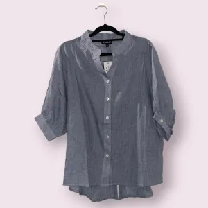 Renoma - Cotton Blouse in Denim Blue