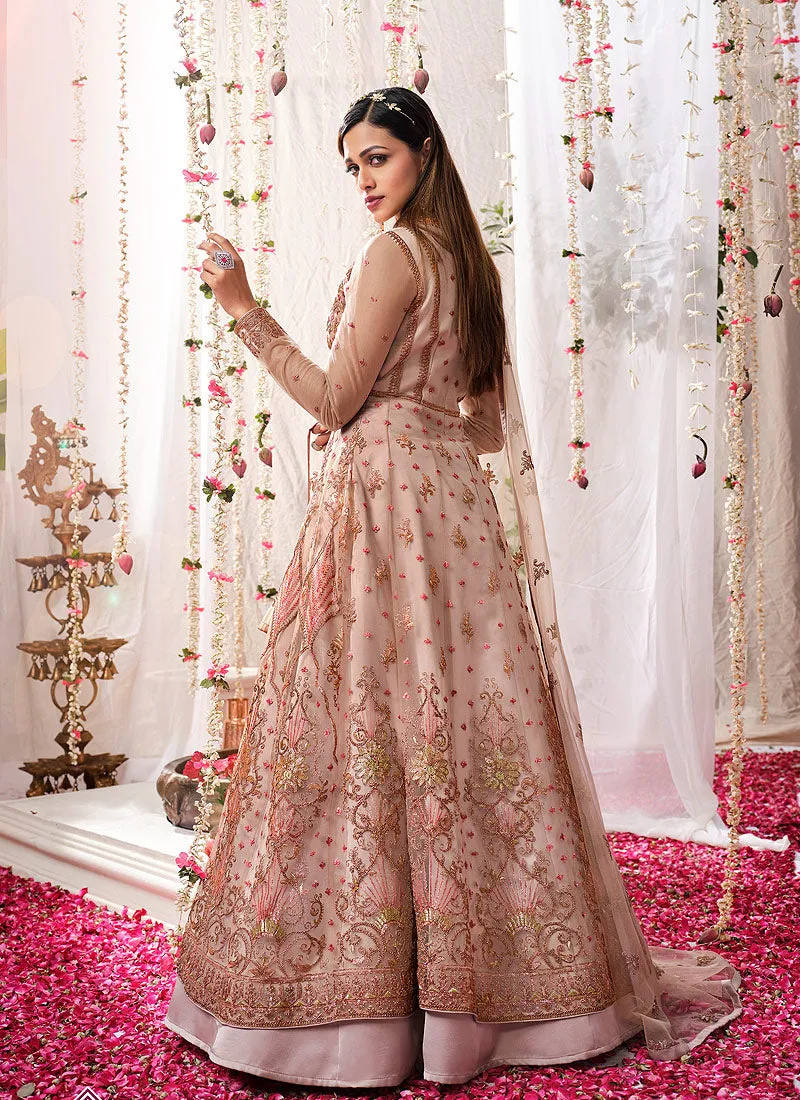 Soft Pink Multi Embroidered Festive Anarkali Suit