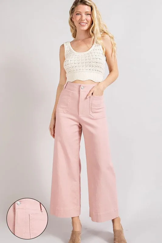 SOFT WASHED WIDE LEG PANTS