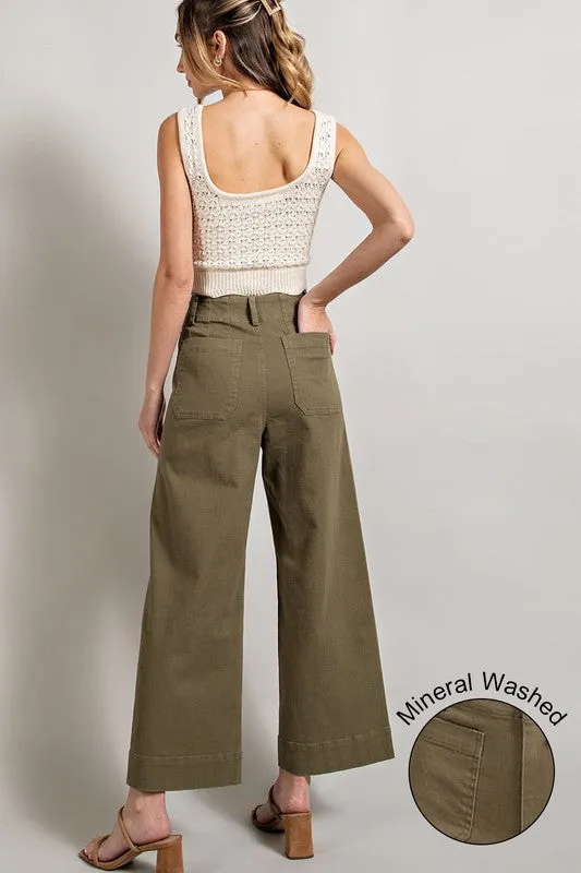 SOFT WASHED WIDE LEG PANTS