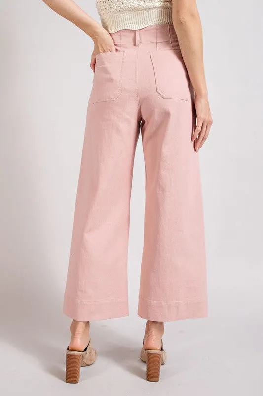 SOFT WASHED WIDE LEG PANTS